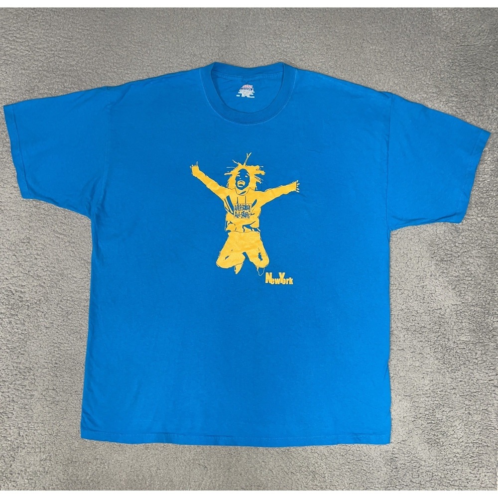 VTG After School All Stars NYC T Shirt Men 2XL XXL Blue 2-Side St. John's Univ